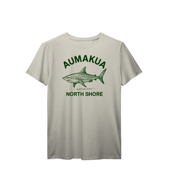 Camiseta Manga Curta Marfim Tubarão