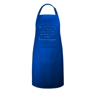 Nome do produto Avental “IT TAKES GUTS TO BE GENTLE AND KIND” The Smiths — poesia, coragem e delicadeza impressas no peito