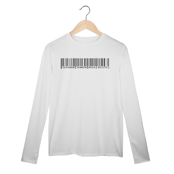 Camiseta Manga Longa Sport Dry UV Designer Também Paga Boleto