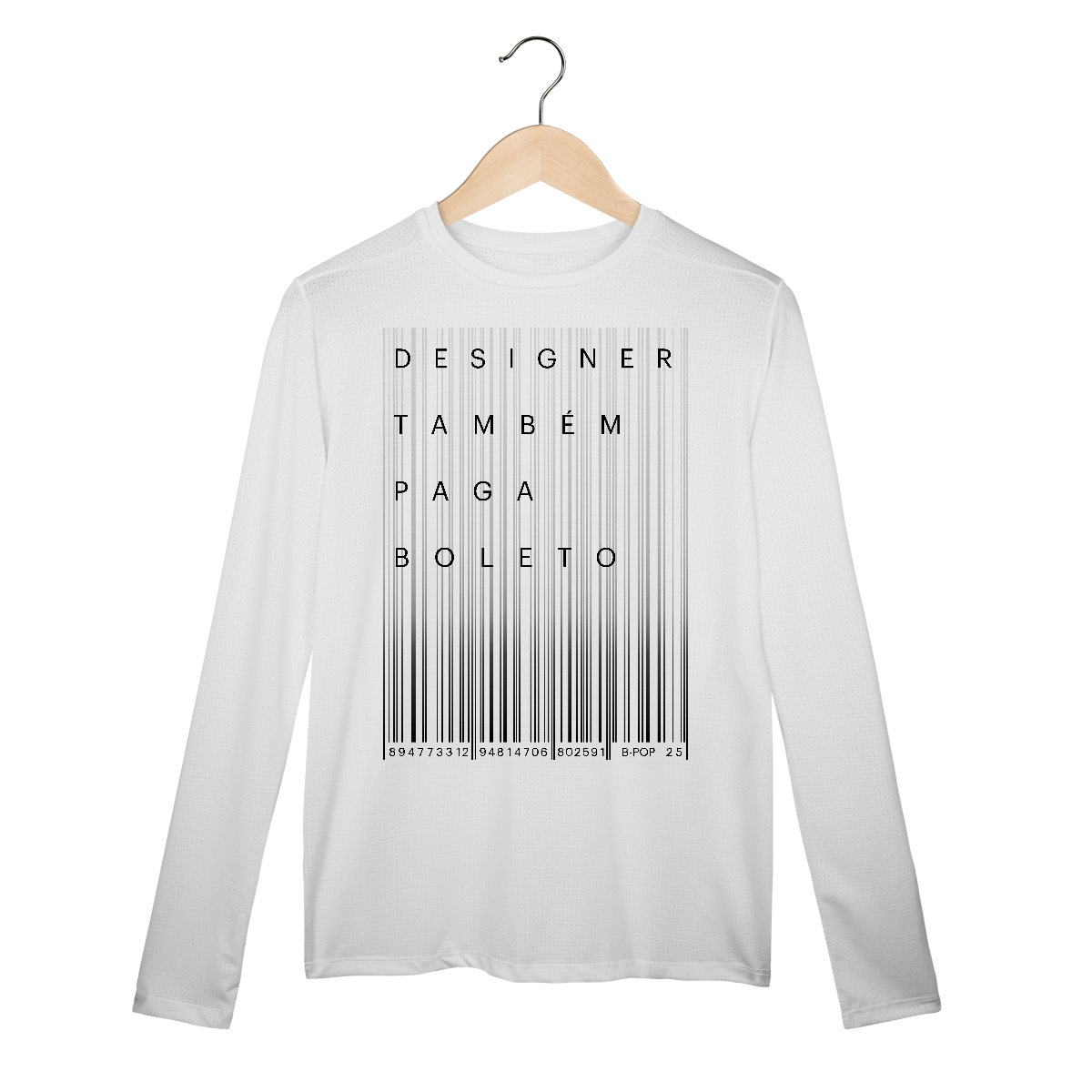 Nome do produto: Camiseta Manga Longa Sport Dry UV Designer Também Paga Boleto 2
