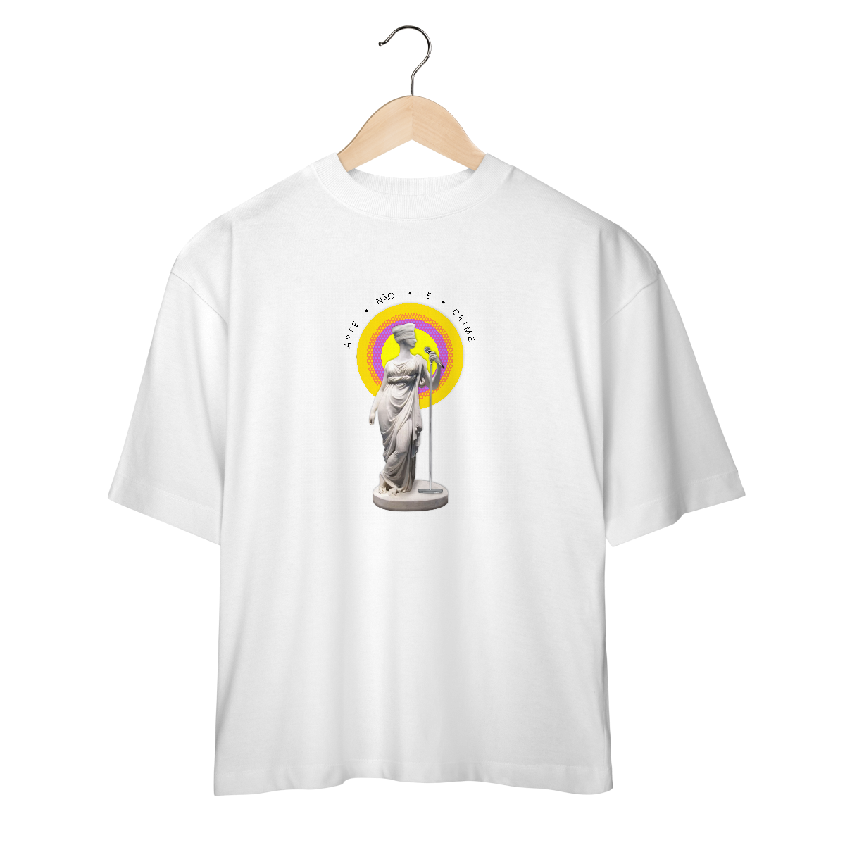 Nome do produto: Camiseta Oversize	Arte Não É Crime