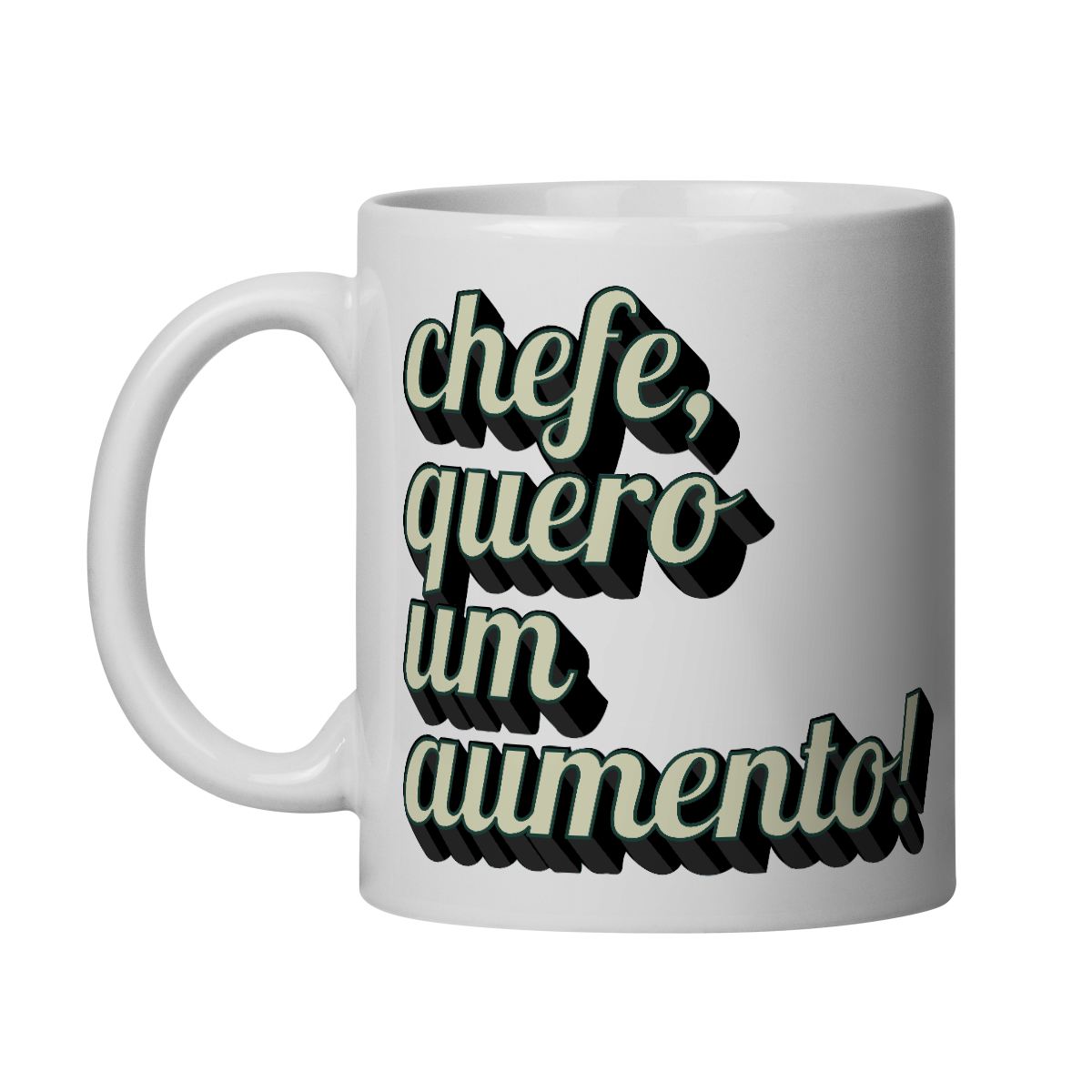 Nome do produto: Caneca Engraçada “Chefe, Quero um Aumento!” – Presente Criativo para Estagiário, Colega de Trabalho ou Profissional de Escritório