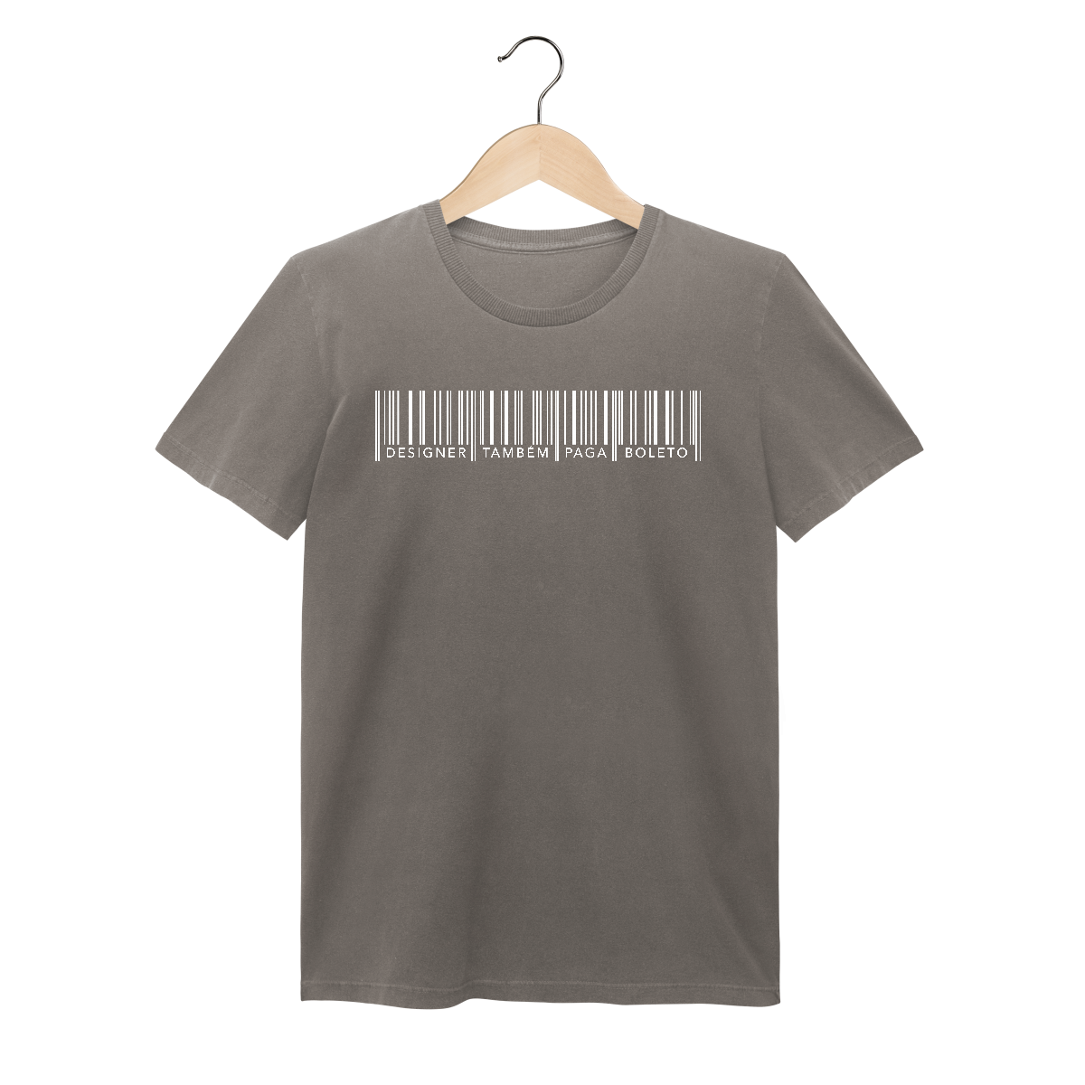 Nome do produto: Camiseta feminina estonada Designer Também Paga Boleto