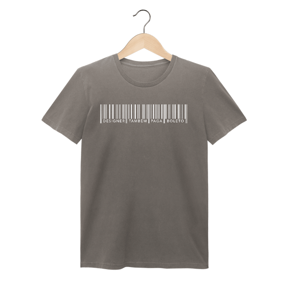 Camiseta feminina estonada Designer Também Paga Boleto