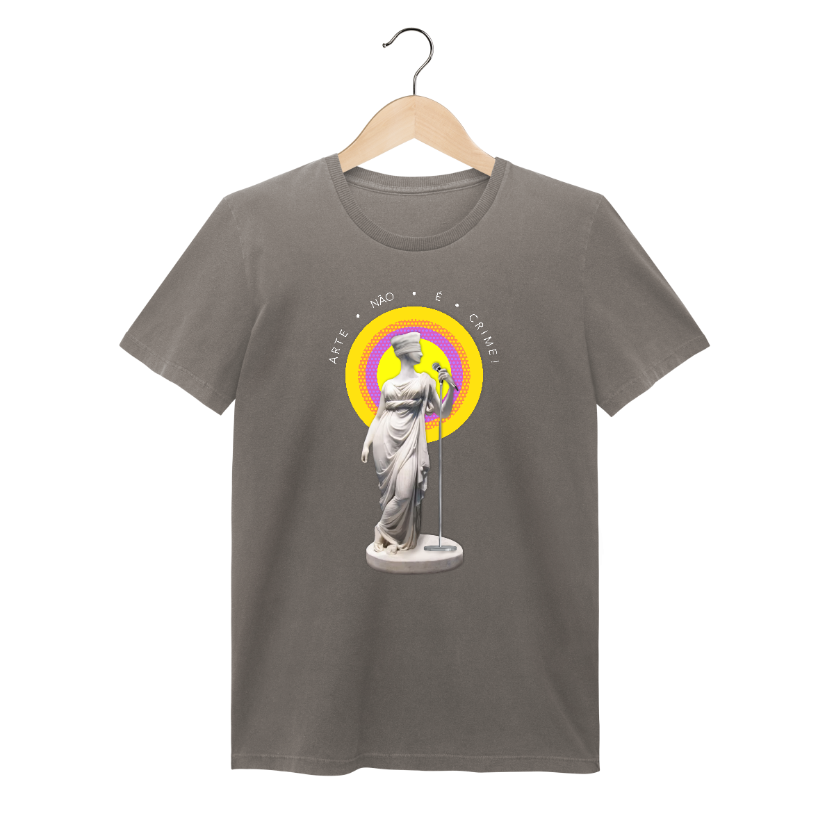 Nome do produto: Camiseta feminina estonada	Arte Não É Crime