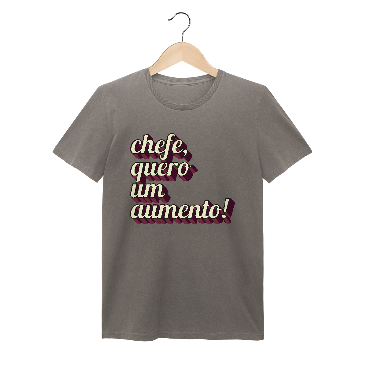 Nome do produto: Camiseta engraçada com a frase “Chefe, quero um aumento!”. Presente criativo para colega de trabalho, estagiário ou chefe com bom humor. Estoanda/Feminina