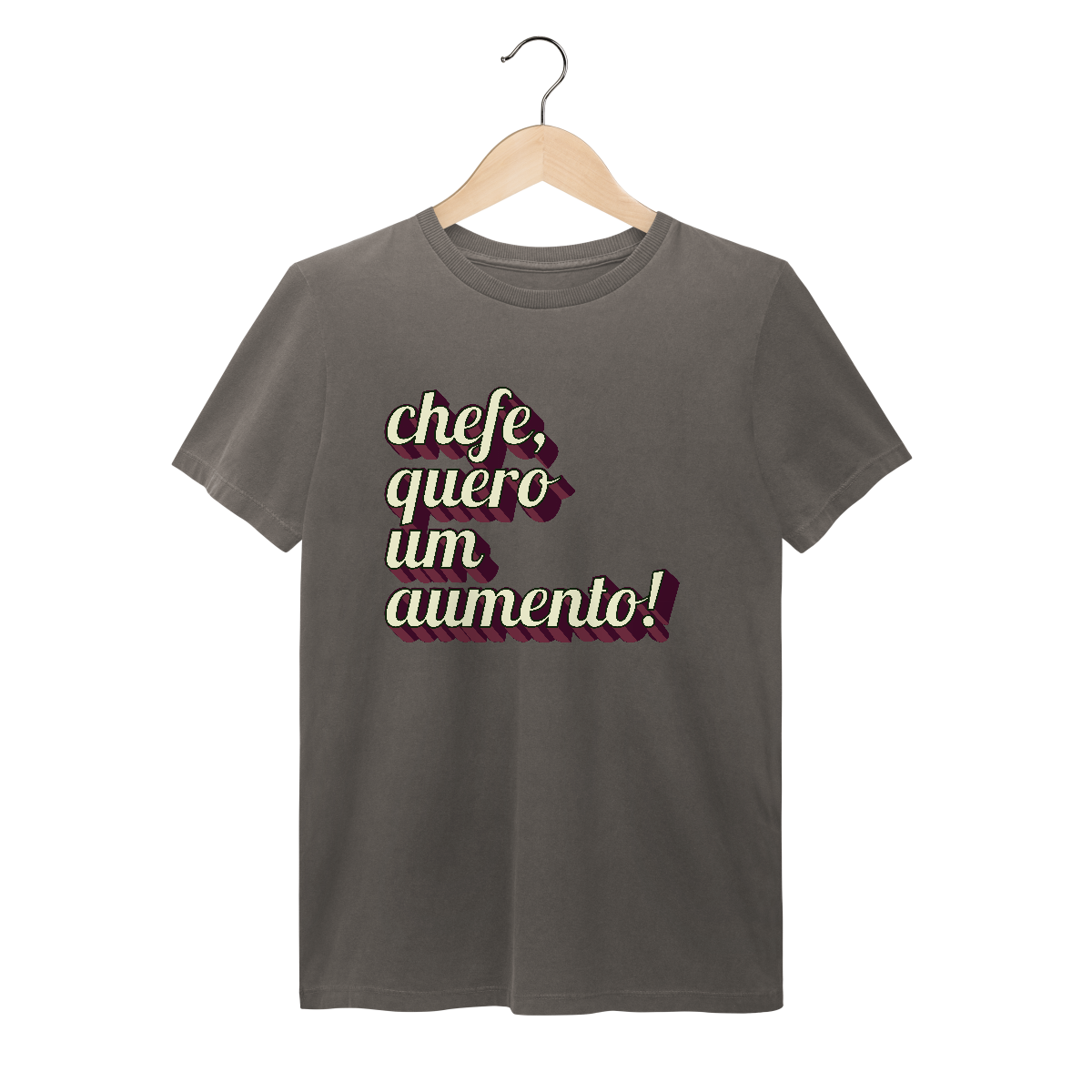 Nome do produto: Camiseta engraçada com a frase “Chefe, quero um aumento!”. Presente criativo para colega de trabalho, estagiário ou chefe com bom humor. 