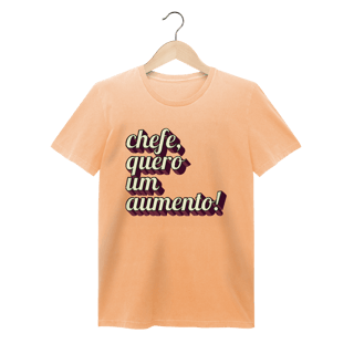 Nome do produto Camiseta engraçada com a frase “Chefe, quero um aumento!”. Presente criativo para colega de trabalho, estagiário ou chefe com bom humor. Estoanda/Feminina