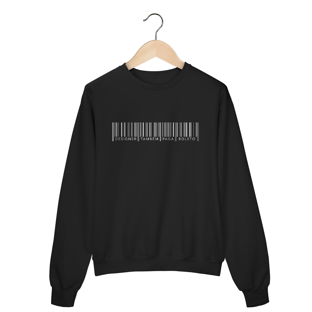 Nome do produto: Moletom Designer Também Paga Boleto