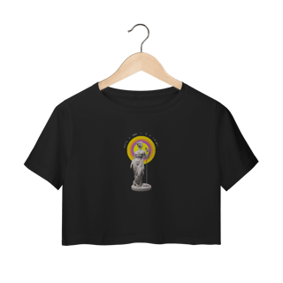 Camiseta Croped Arte Não É Crime