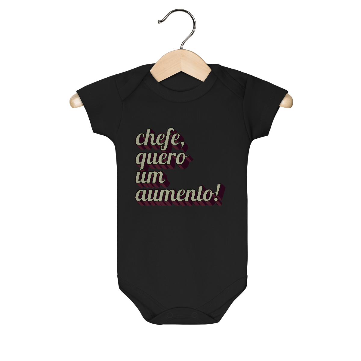 Nome do produto: Body de Bebê “Chefe, Quero um Aumento!” – Roupa Divertida e Criativa para Bebê | Presente Engraçado para Chá de Bebê, Aniversário ou Dia das Mães/Pais