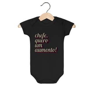 Nome do produto Body de Bebê “Chefe, Quero um Aumento!” – Roupa Divertida e Criativa para Bebê | Presente Engraçado para Chá de Bebê, Aniversário ou Dia das Mães/Pais