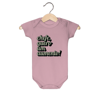 Nome do produto Body de Bebê “Chefe, Quero um Aumento!” – Roupa Divertida e Criativa para Bebê | Presente Engraçado para Chá de Bebê, Aniversário ou Dia das Mães/Pais