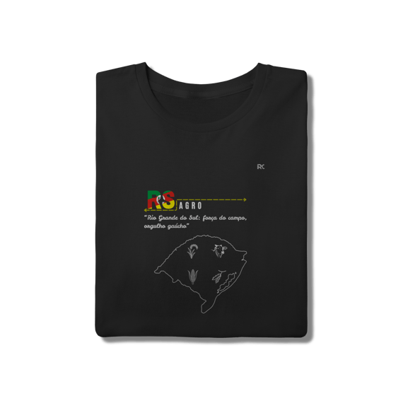 Camiseta Quality Preta – Rio Grande do Sul Agro
