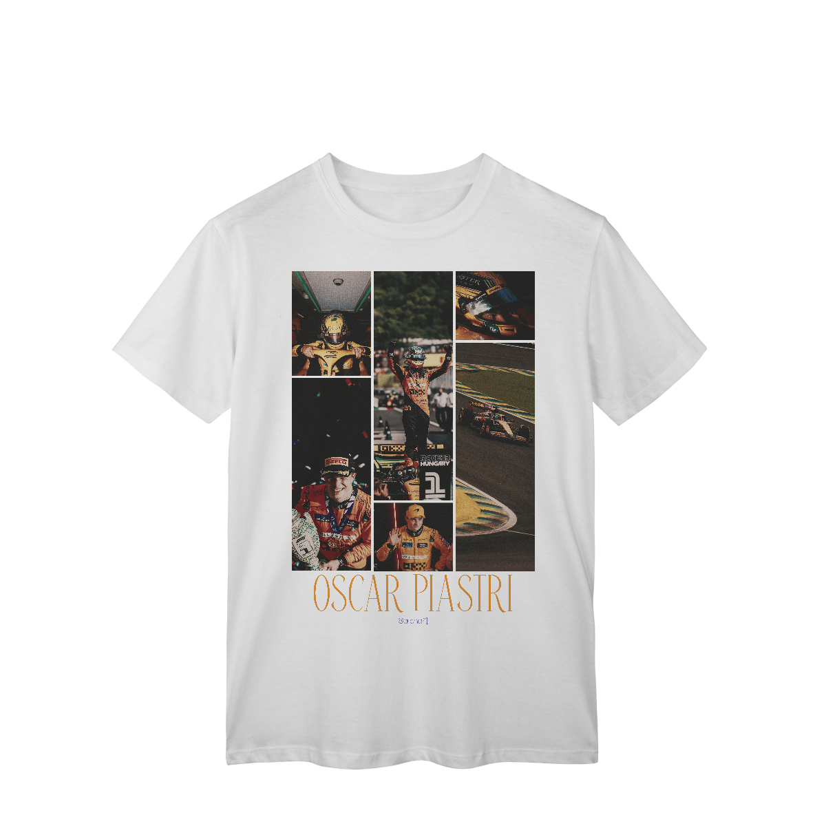 Nome do produto: Camiseta Drive to Style – Oscar Piastri | O Futuro da F1 em Estilo
