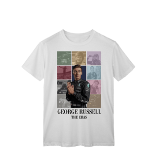 Nome do produtoCamiseta George Russell The Eras | De promessa a pilar da Mercedes