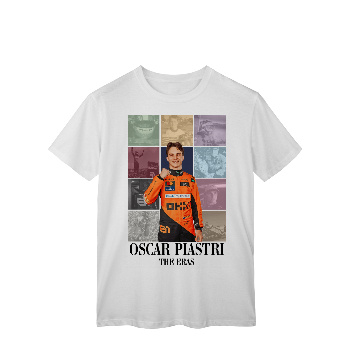 Nome do produto: Camiseta Oscar Piastri The Eras | Talento precoce, frieza lendária