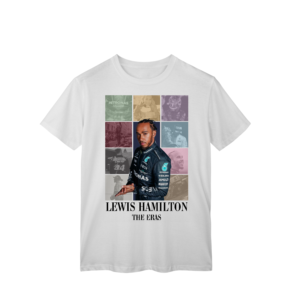 Nome do produto: Camiseta Lewis Hamilton The Eras | Uma lenda em cada detalhe