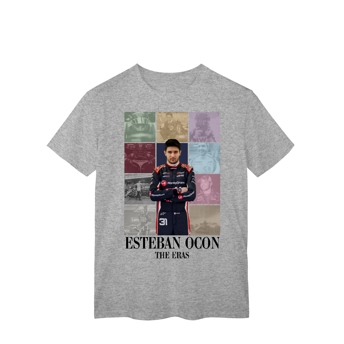 Nome do produto: Camiseta Esteban Ocon – The Eras | Resiliência em alta velocidade