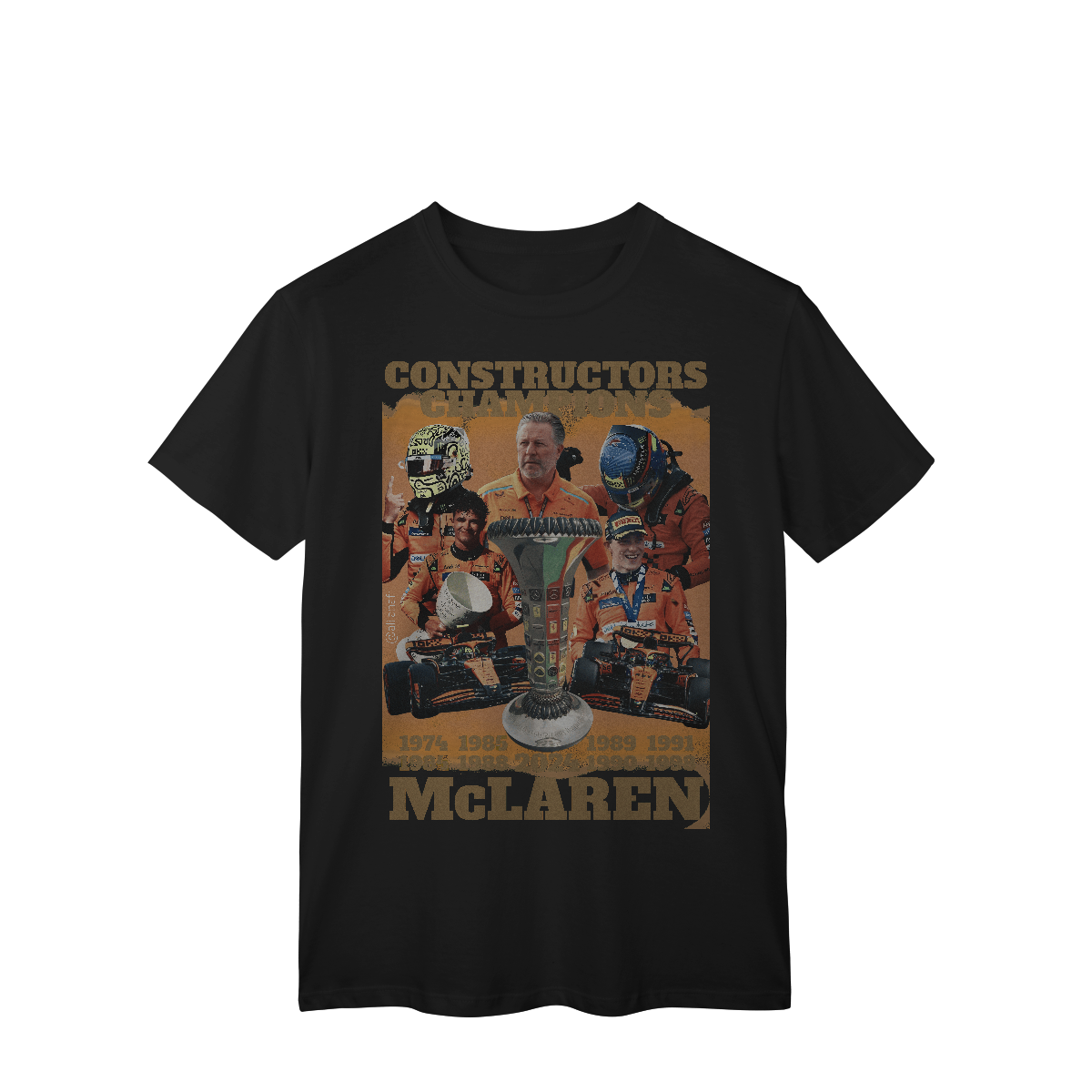 Nome do produto: Camiseta McLaren Champions – Legado Papaya