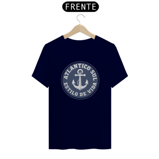 Camiseta Atlântico Sul - Moda Náutica, Oceano e Mar - Estilo Marinheiro 100% Algodão