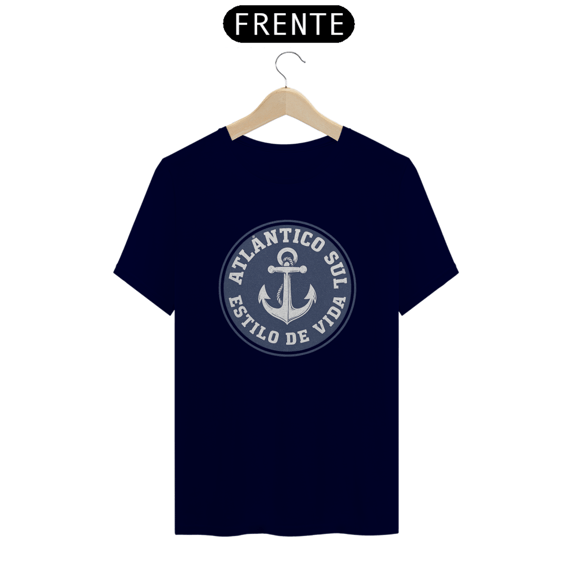 Camiseta Atlântico Sul - Moda Náutica, Oceano e Mar - Estilo Marinheiro 100% Algodão