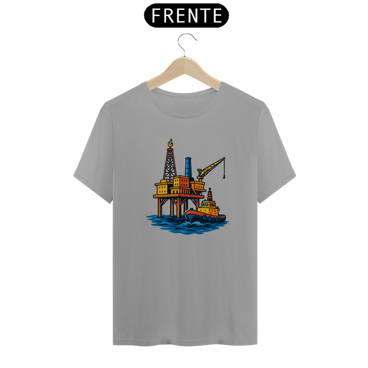 Nome do produto: Camiseta Vida Offshore - Moda Náutica, Profissão Offshore e Estilo de Vida no Mar