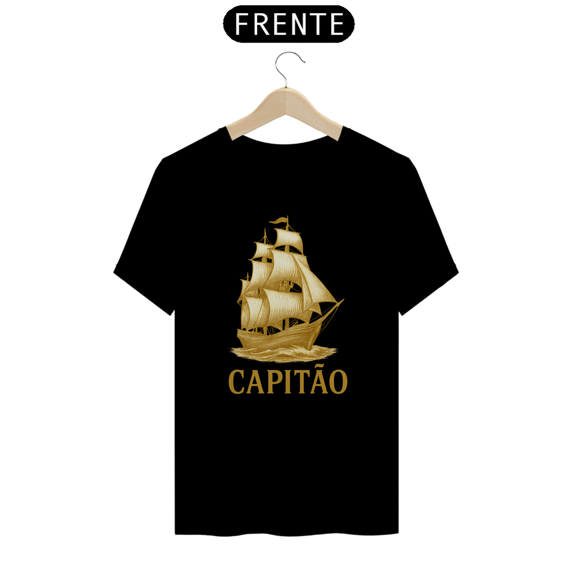 Camiseta Capitão Náutica - Estilo Marinheiro 100% Algodão Quality - Estampa Exclusiva