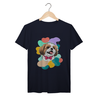 Nome do produto T-Shirt Prime Unissex - Shih-Tzu com Gravata
