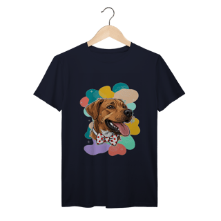 Nome do produto T-Shirt Prime Unissex - Cachorro Caramelo de Gravata