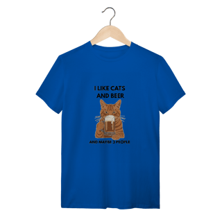 Nome do produto T-Shirt Quality Cat & Beer – Camiseta Unissex para Amantes de Gatos e Cerveja