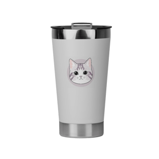 Copo Térmico Gato Fofo American Shorthair - Ideal para Café, Chá e Bebidas Geladas