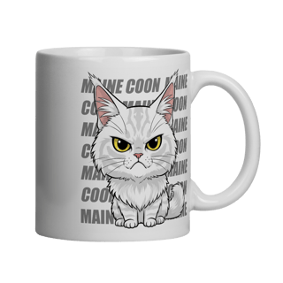 Caneca Maine Coon Rabugento - Presente para Amantes de Gatos