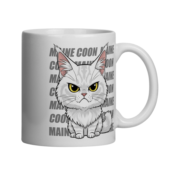 Caneca Maine Coon Rabugento - Presente para Amantes de Gatos