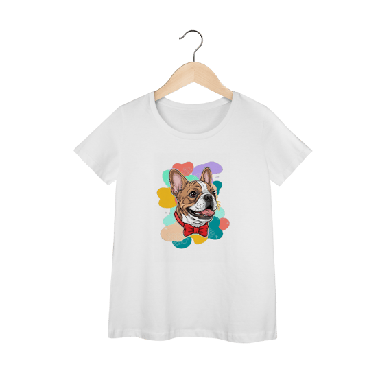 Camisa Feminina Baby Long Prime - Bulldog Francês