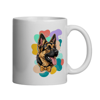 Nome do produto Caneca - Pastor Alemão de Gravata