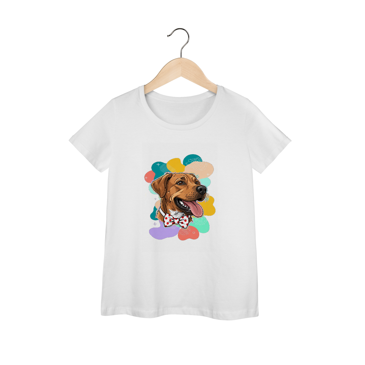 Nome do produto: Camisa Feminina Baby Long Prime - Cachorro Caramelo de Gravata