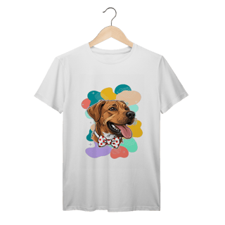 Nome do produto T-Shirt Prime Unissex - Cachorro Caramelo de Gravata