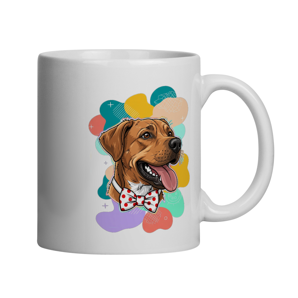 Nome do produto: Caneca - Cachorro Caramelo de Gravata
