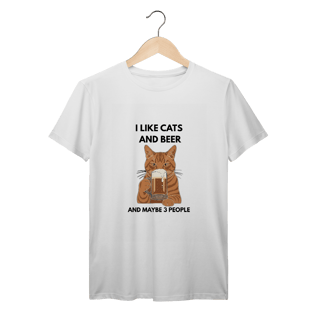 T-Shirt Prime Cat & Beer – Camiseta Premium para Amantes de Gatos com Estilo