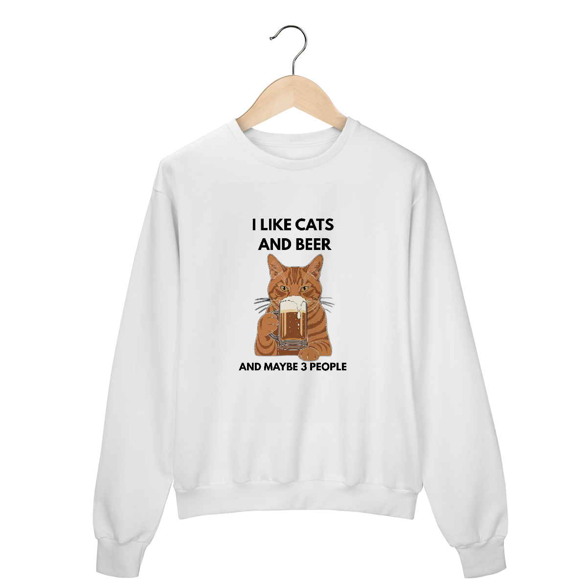Nome do produto: Moletom Prime Fechado Cat & Beer – Estilo, Conforto e Amor por Gatos
