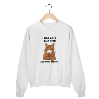 Moletom Prime Fechado Cat & Beer – Estilo, Conforto e Amor por Gatos