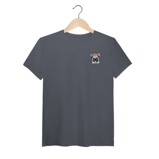 Nome do produto T-Shirt Pima Pug Love – Camiseta Fofa e Premium para Pet Lovers