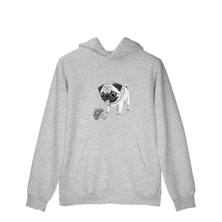 Nome do produto Moletom Prime Canguru Pug & Brócolis – Estampa Divertida e Conforto Premium