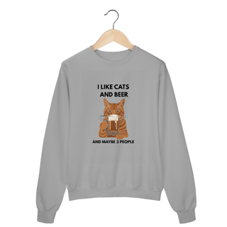 Nome do produto Moletom Prime Fechado Cat & Beer – Estilo, Conforto e Amor por Gatos