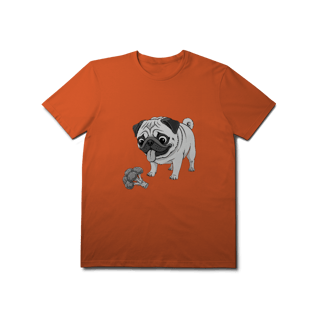 Nome do produto T-Shirt Prime Pug & Brócolis – Camiseta Divertida para Pet Lovers