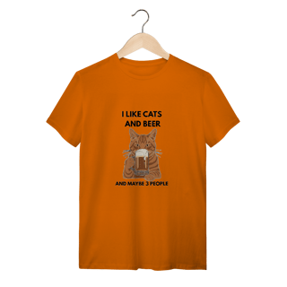Nome do produto T-Shirt Quality Cat & Beer – Camiseta Unissex para Amantes de Gatos e Cerveja
