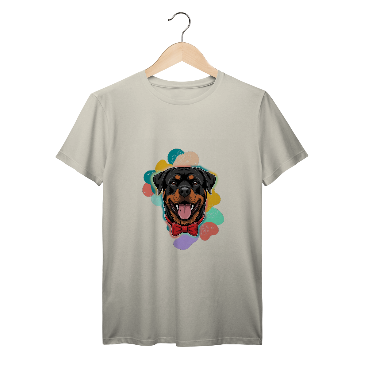 Nome do produto: T-Shirt Prime Unissex Rottweiler Elegante com Gravata Borboleta