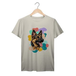 T-Shirt Prime Unissex - Pastor Alemão de Gravata