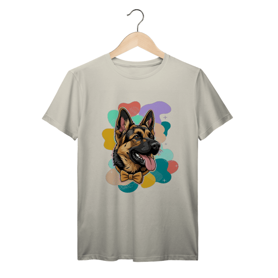 T-Shirt Prime Unissex - Pastor Alemão de Gravata
